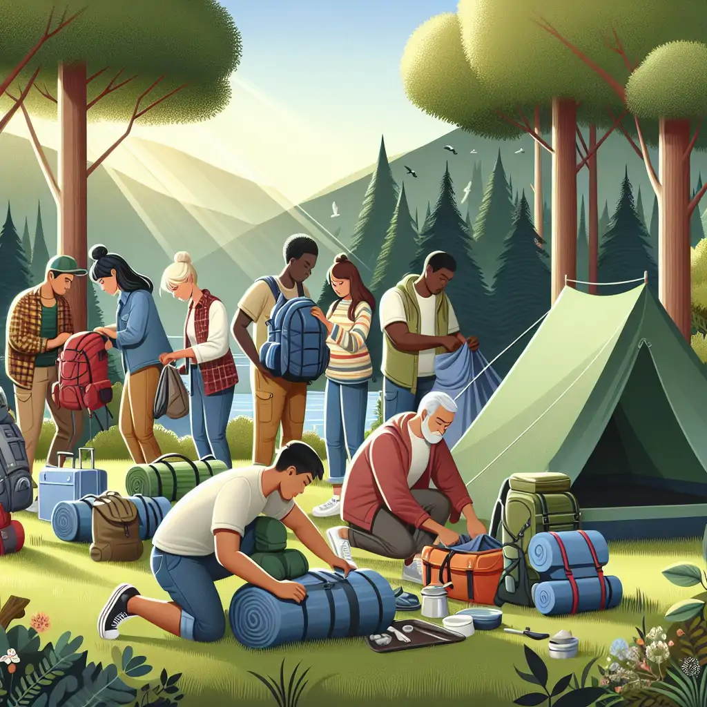 Campers packing up and leaving a pristine campsite