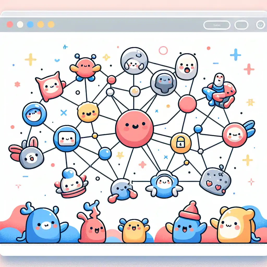 A web illustration symbolizing interconnectedness and support.