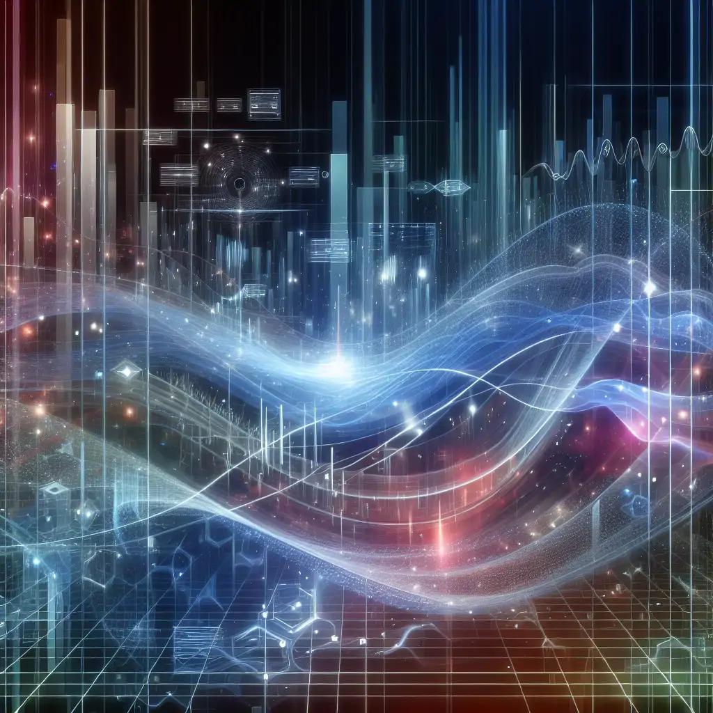 An illustration showing data streams merging with ethereal ghostly shapes.