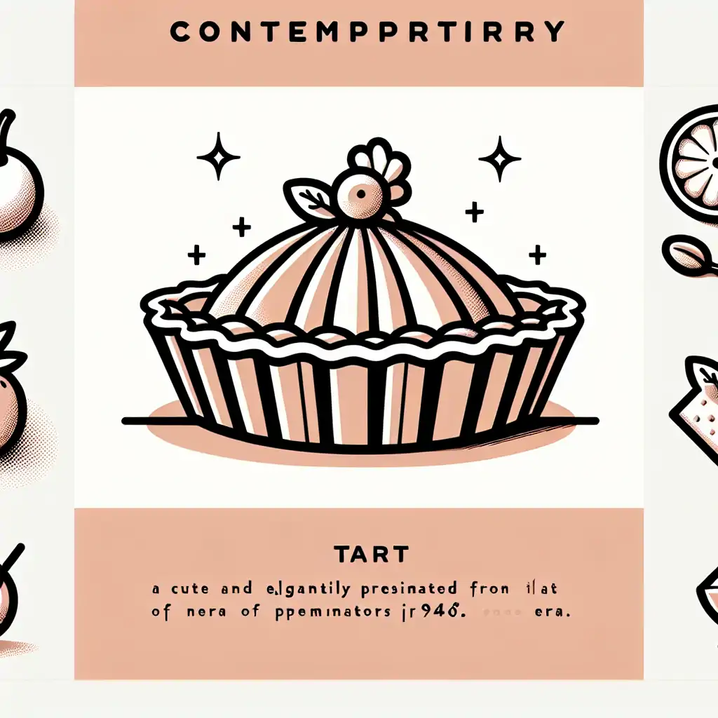 A modern and elegantly plated tart that pays homage to its 1940s ancestors.