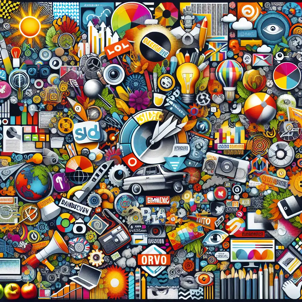 A collage of successful and quirky branding elements representing lessons learned.