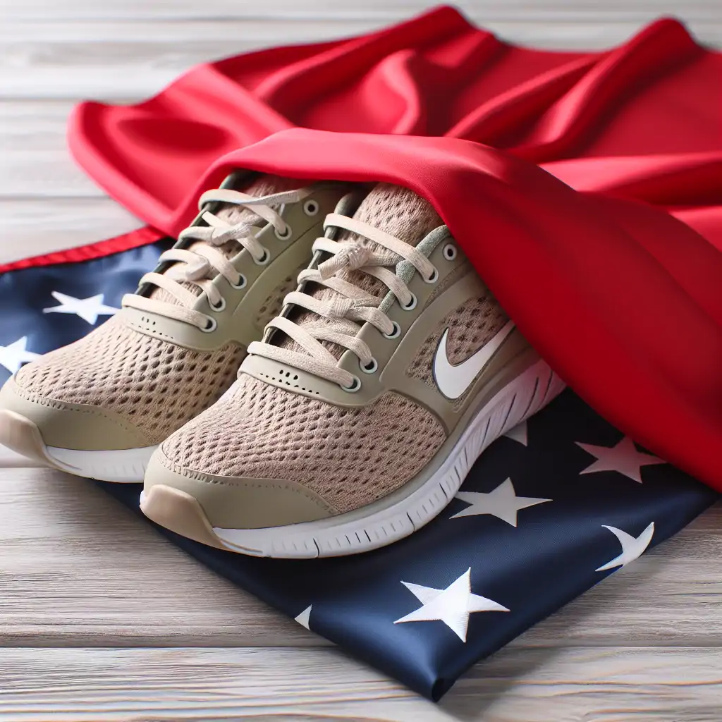 A superhero cape with 'Empathy' emblazoned on it, gently draping over ordinary shoes.