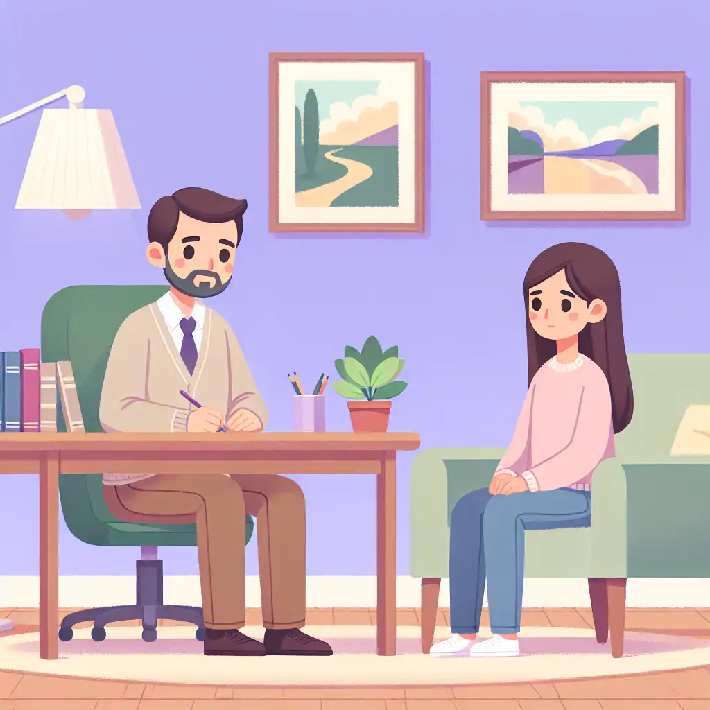 A psychologist at work in a real-life therapy session.