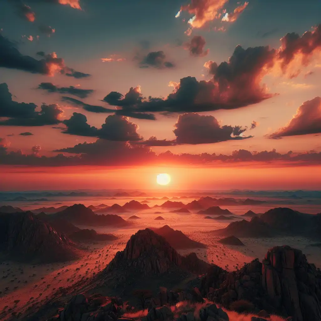 A panoramic view of the Copperbelt sunset heralding the end of a fulfilling day of discovery