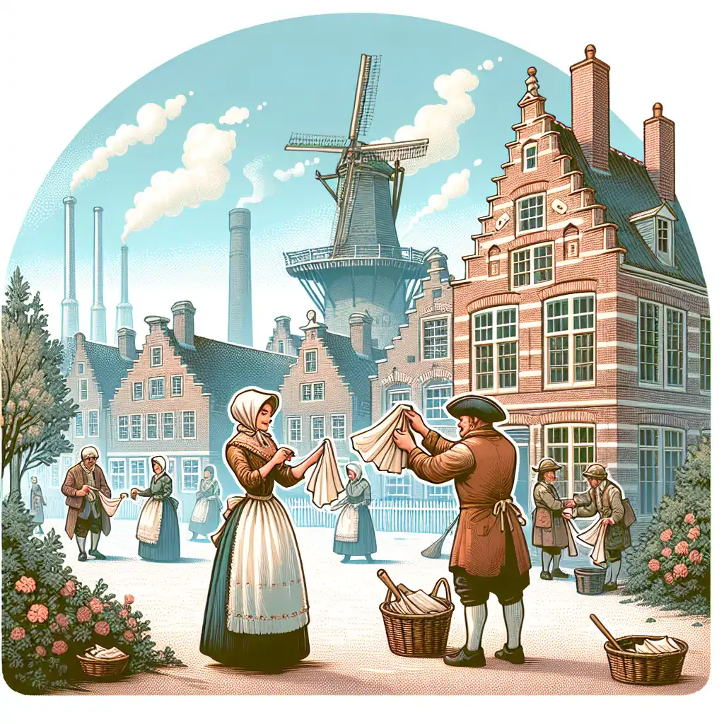 Illustration of Parliament during The Great Stink, with members using handkerchiefs.