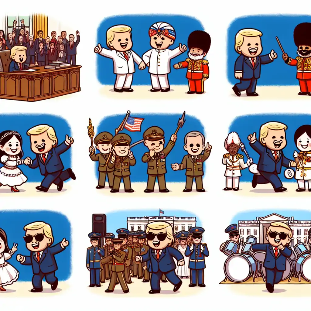 A collage of Douglas’s most iconic moments and dances during his diplomatic career.