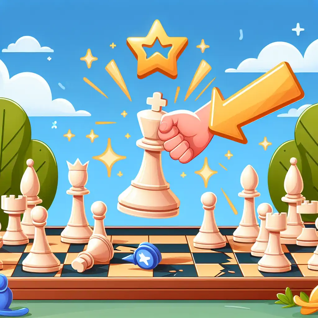 A symbolic image showing a chess game with one piece toppled, signifying strategic intervention in bullying.
