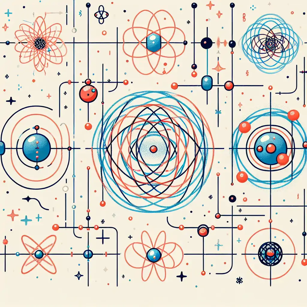 A depiction of Feynman diagrams showing interactions between particles, demonstrating the complexity and elegance of QED.