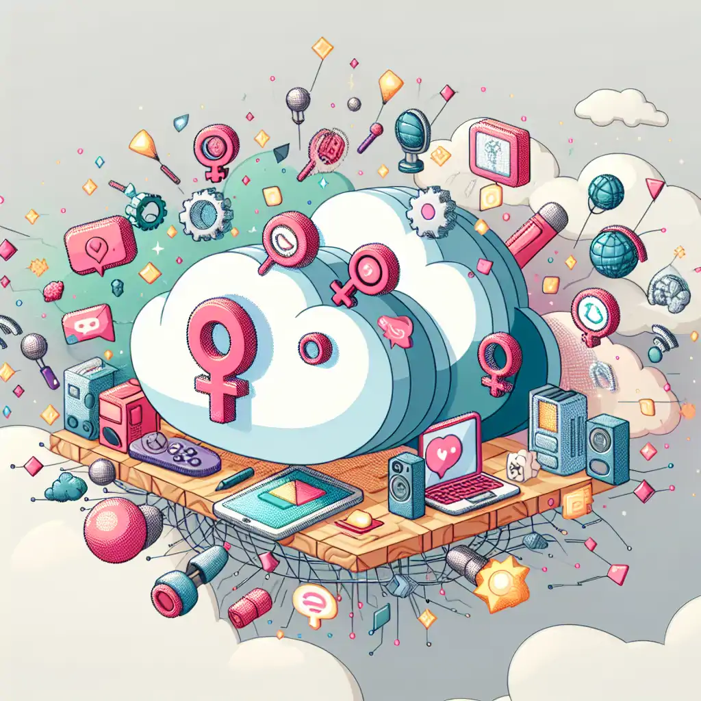 A philosophical depiction of digital expression infused with feminist critique.