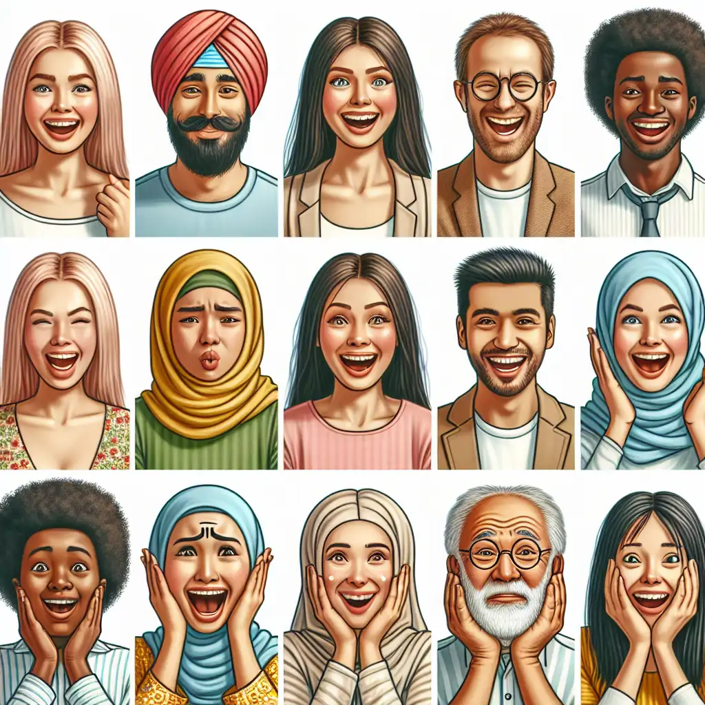 Collage of various people displaying emotions, symbolizing emotional intelligence.