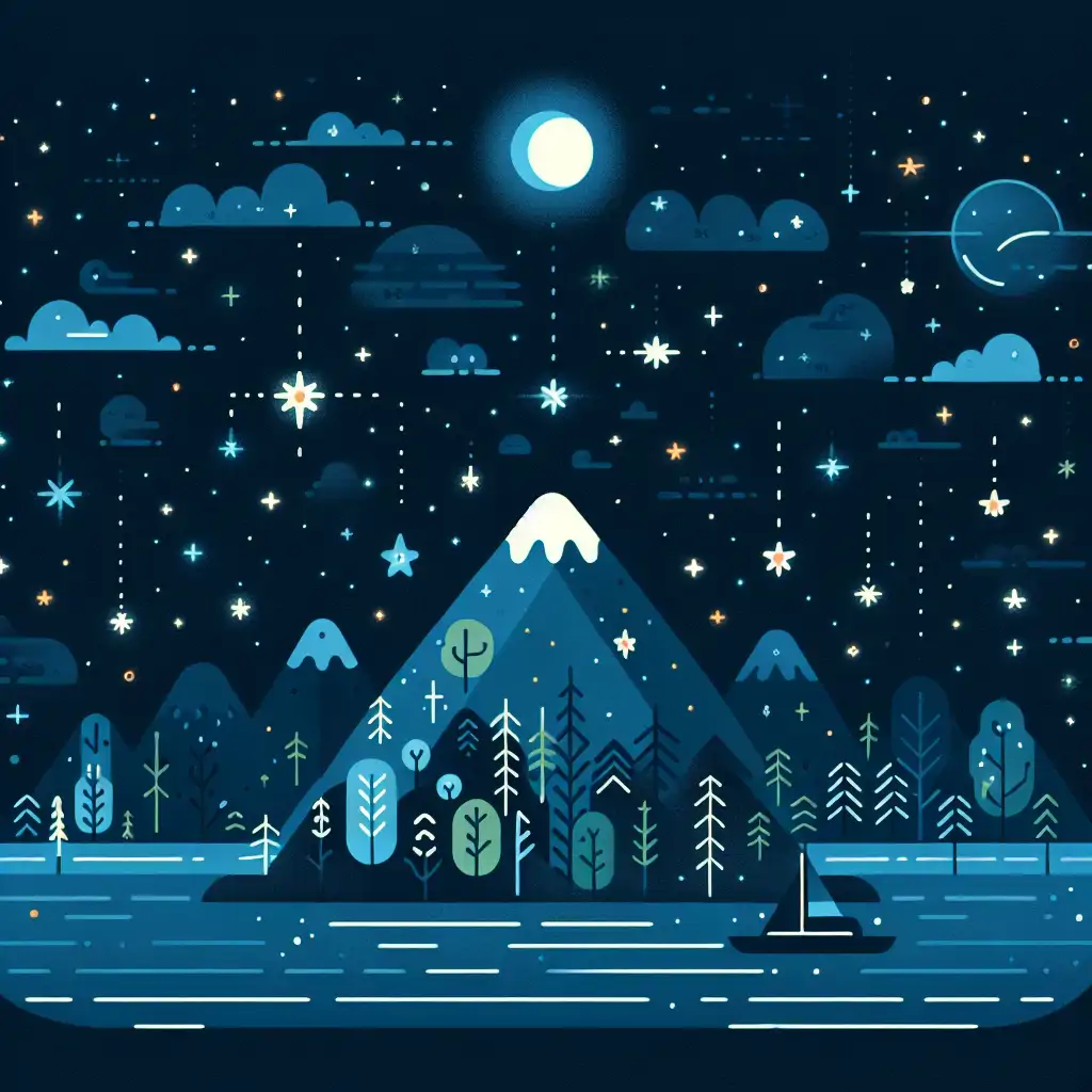 A peaceful night sky with stars, symbolizing the vast possibilities of the universe.