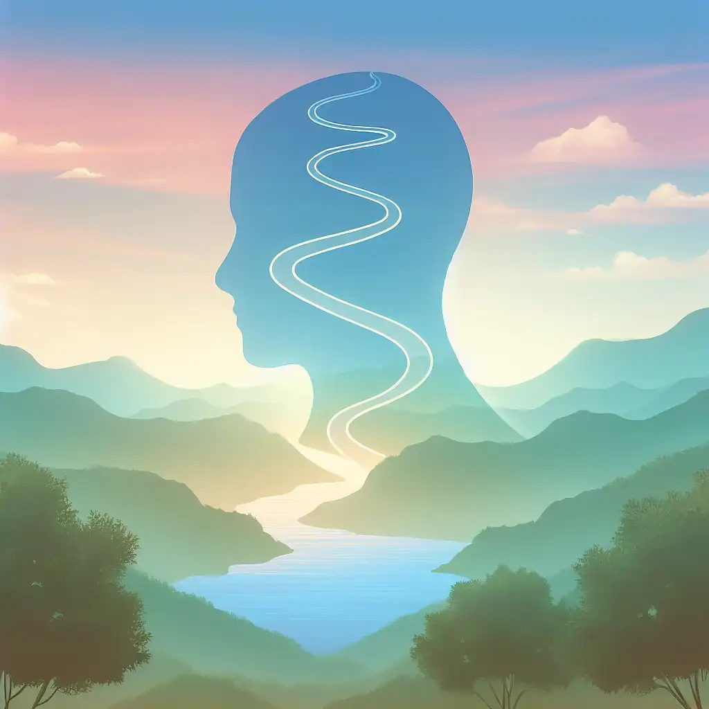 A motivational image depicting a winding path through a scenic landscape, symbolizing the journey of becoming a psychologist.