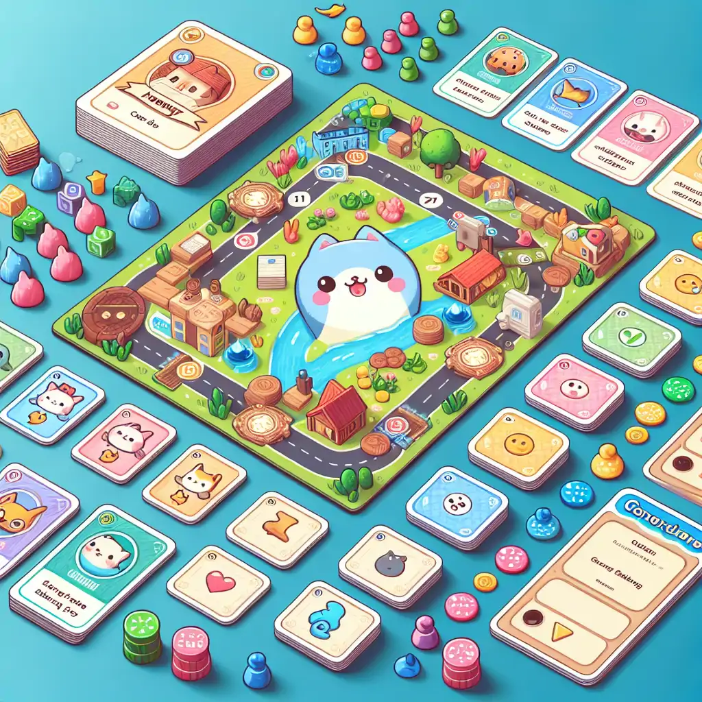 A vibrant image of a Dominion game setup with cards, tokens, and the kingdom cards arranged on a tabletop, inviting players to begin their strategic journey.