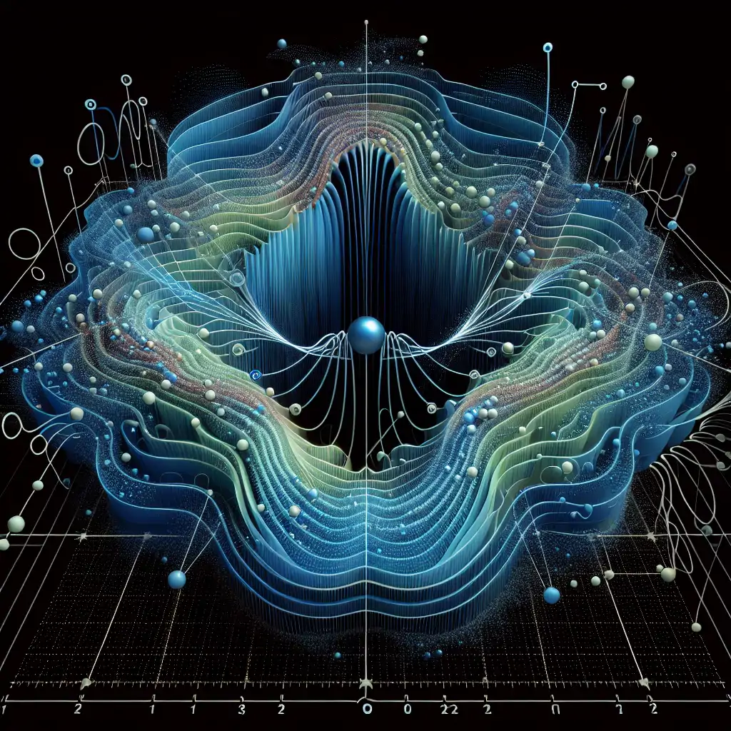 A detailed diagram of a particle's wavefunction showing a particle tunneling through a potential barrier.