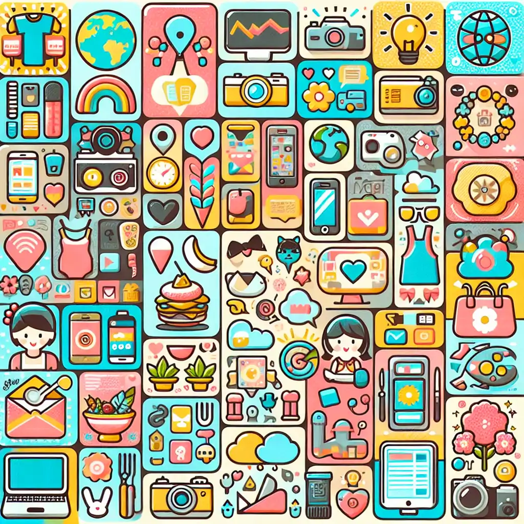 A collage of diverse blog themes and categories, showing the variety on BlogBase.