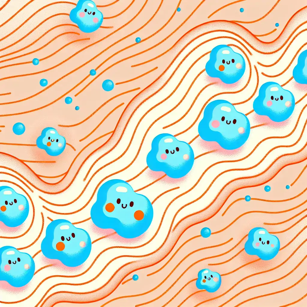 An illustration of quantum particles behaving like waves, creating an interference pattern.
