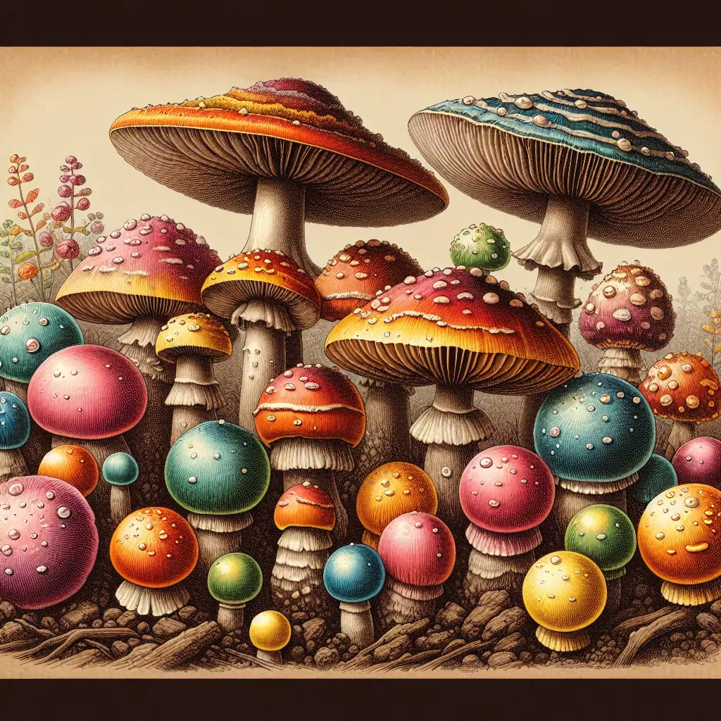 A close-up of colorful mushrooms, ready to inspire your own garden transformation.