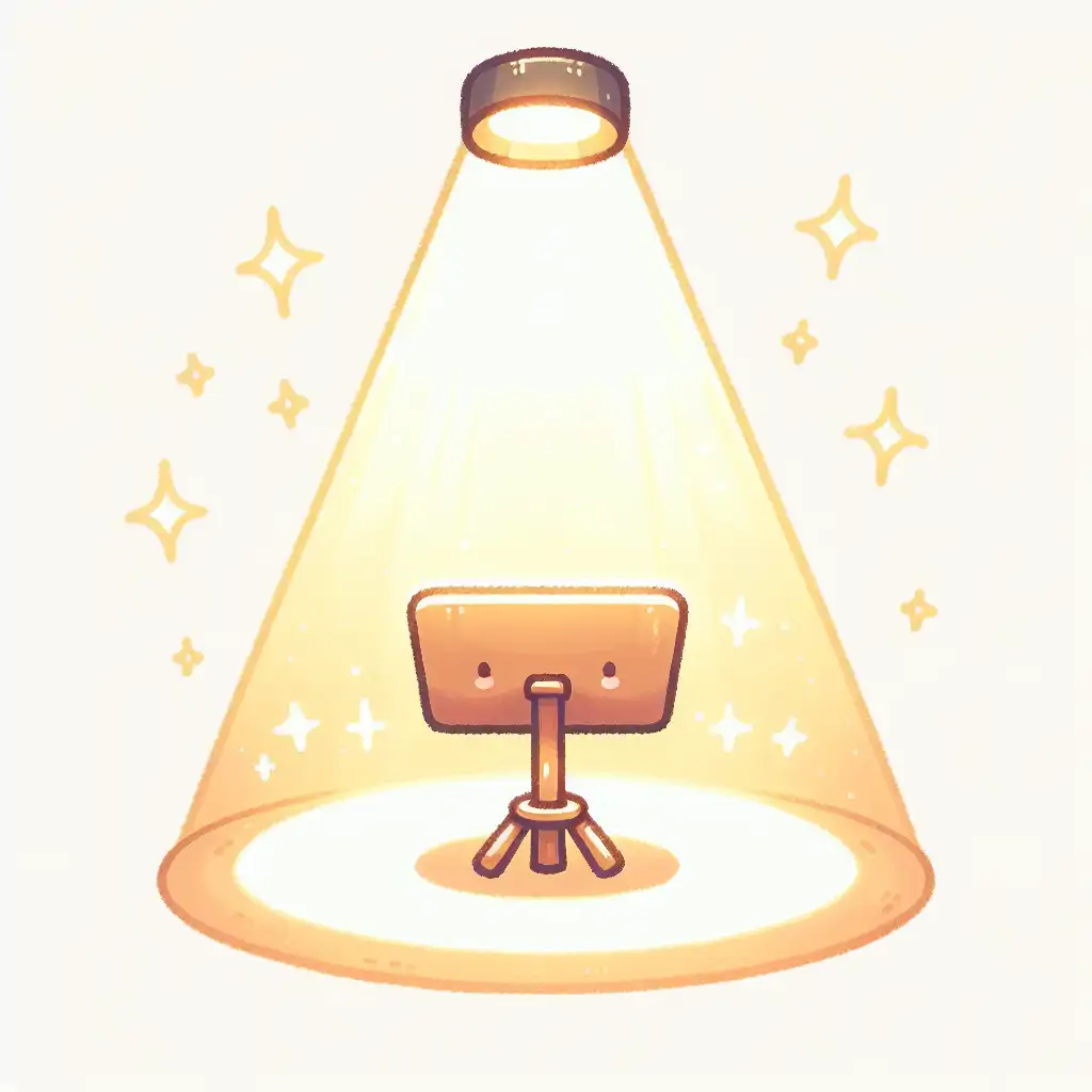 A spotlight stage with an empty conductor’s stand, symbolizing Melvin’s departure but enduring legacy.